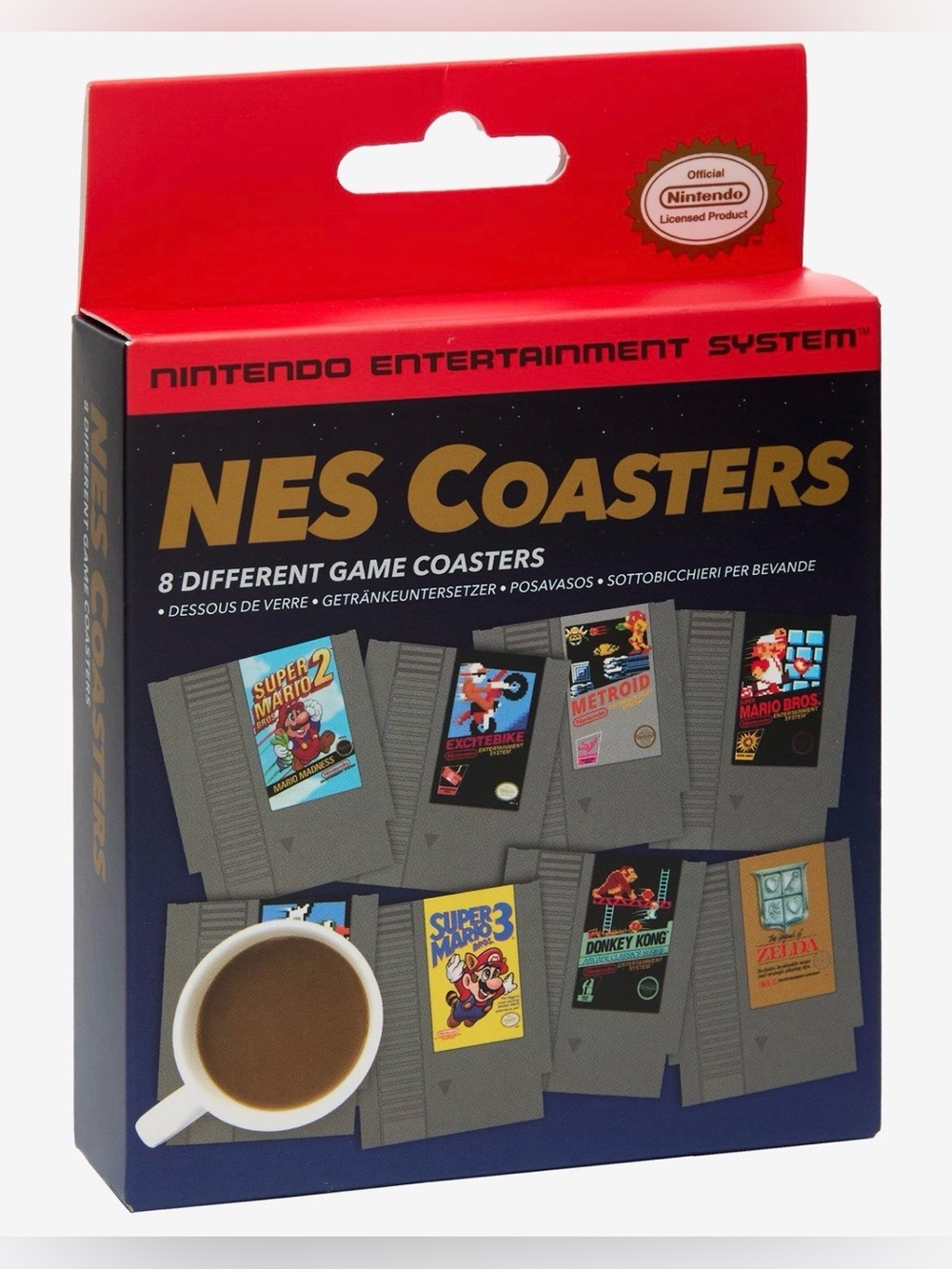 NWT Paladone NES Coasters Nintendo classic games package